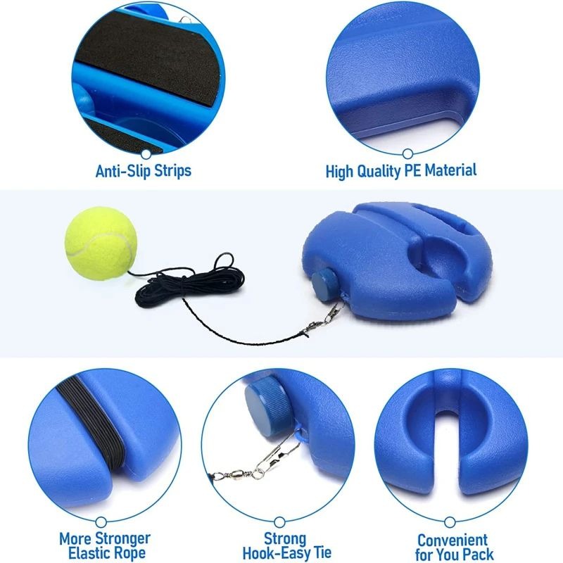 Solo Tennis Training Rebound System for Indoor and Outdoor Use
