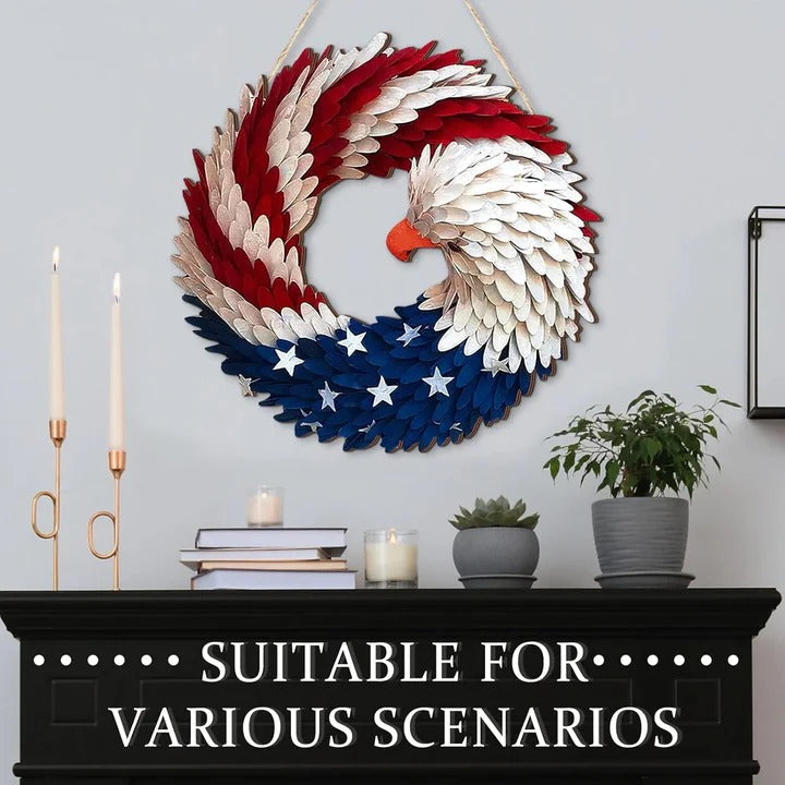 Patriotic Eagle Door Sign for Independence Celebrations