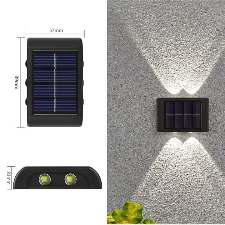 Weatherproof Solar Wall Light with Dusk-to-Dawn Sensor