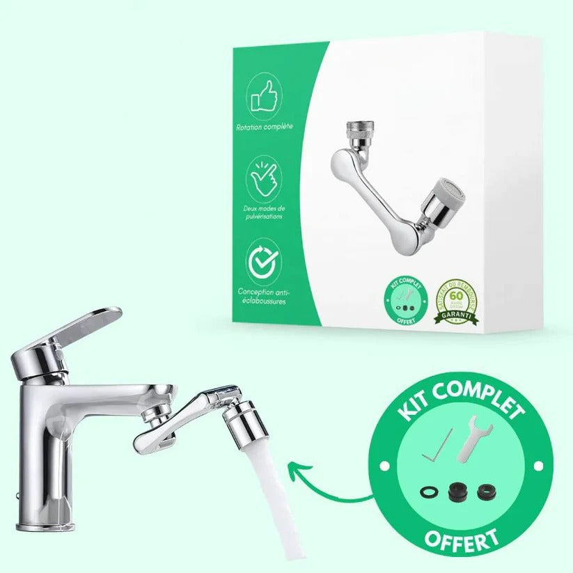 360-Degree Rotating Faucet Attachment with Dual Spray Options