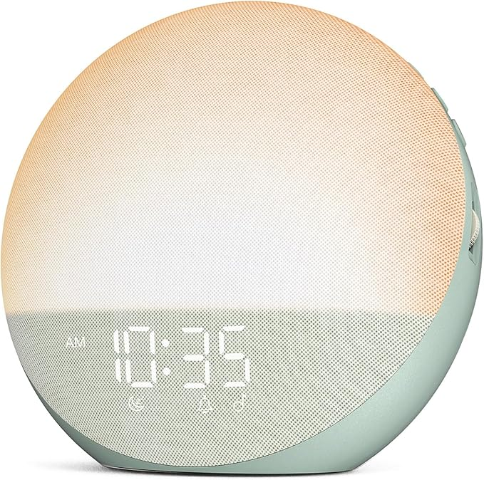Gentle Dawn Alarm Clock with Adjustable Light and Dimming Features