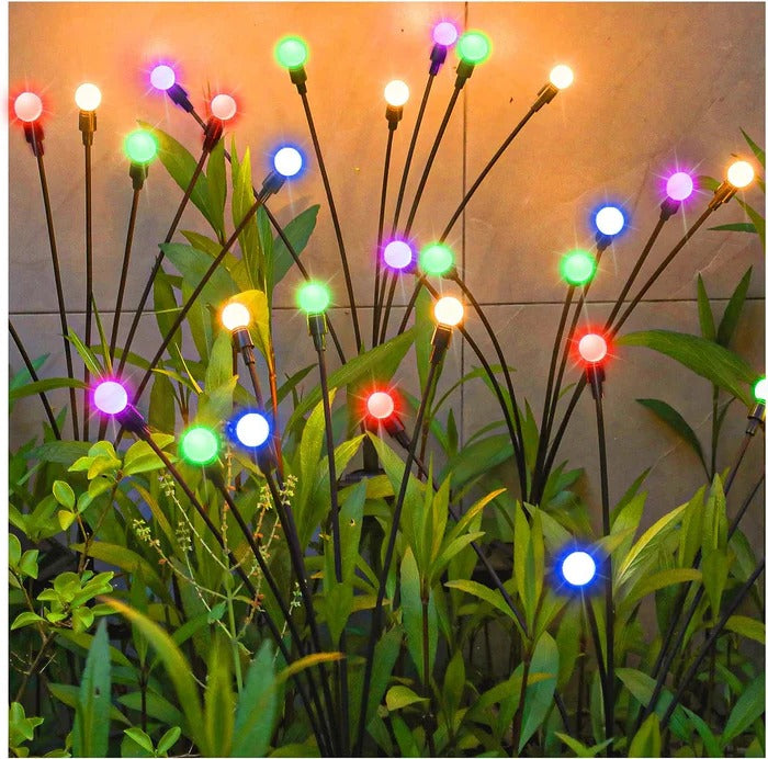 30in Solar Garden Light with Flexible Stems and Two Lighting Options