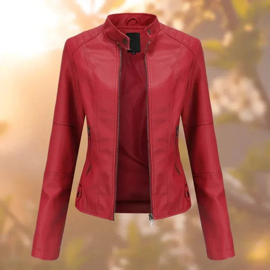 Sophisticated Stand-Up Collar Jacket for Everyday Elegance