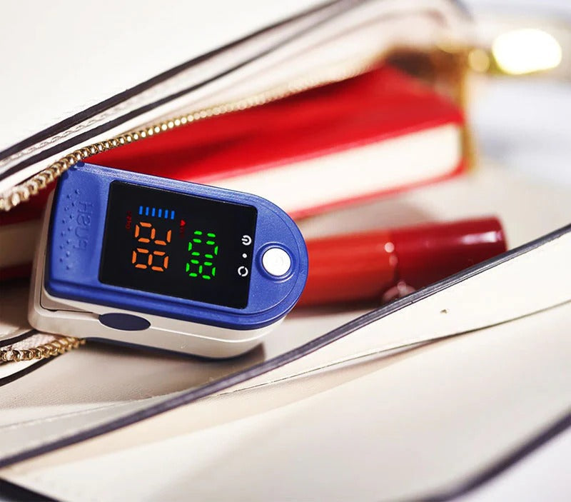 Compact Fingertip Oxygen Monitor with Bright LED Display