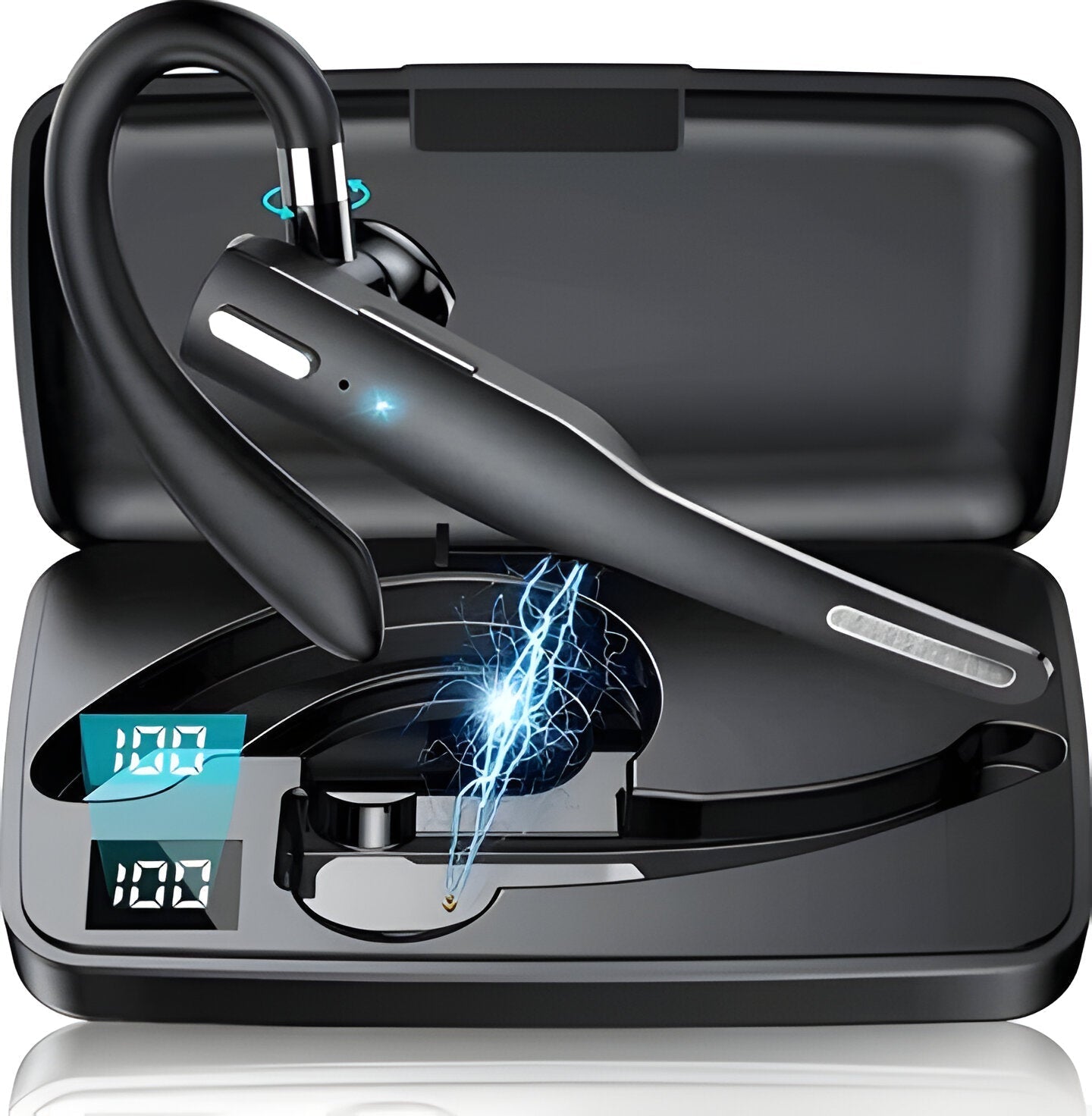 Bluetooth Headset with Dual Microphones for Clear Calls