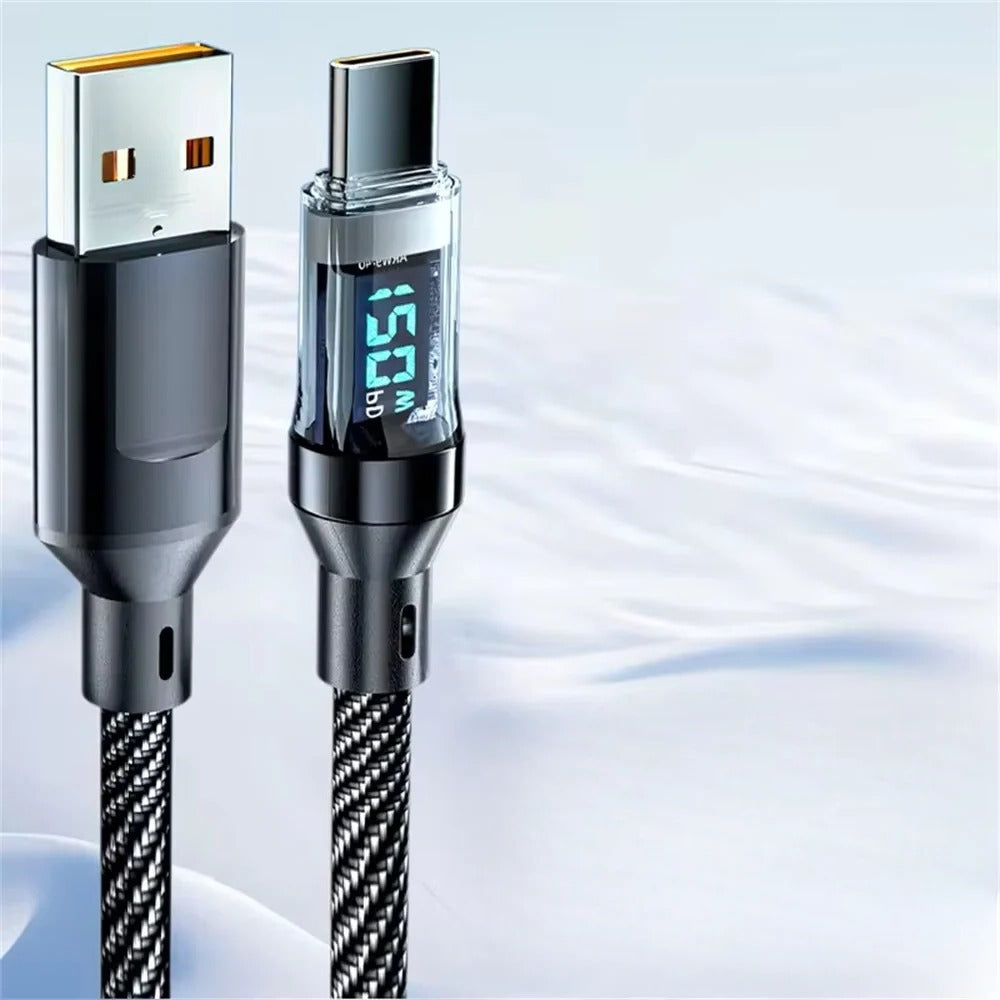 QuickCharge USB Type-C Cable with Power Indicator Display