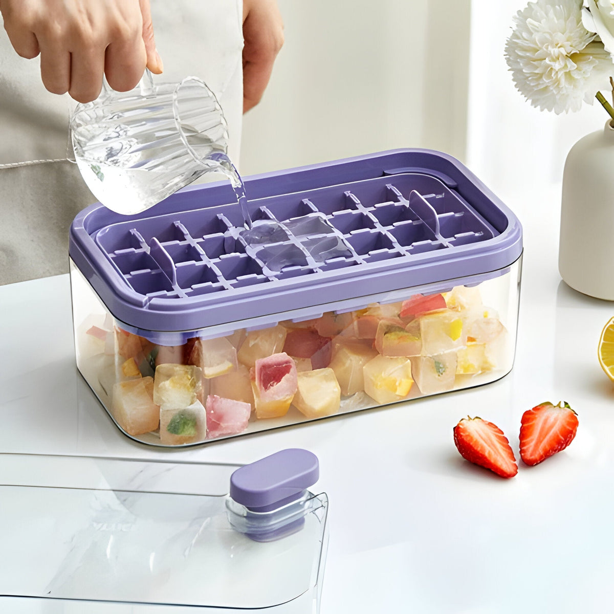 Quick Chill Ice Maker with Effortless Release and Storage