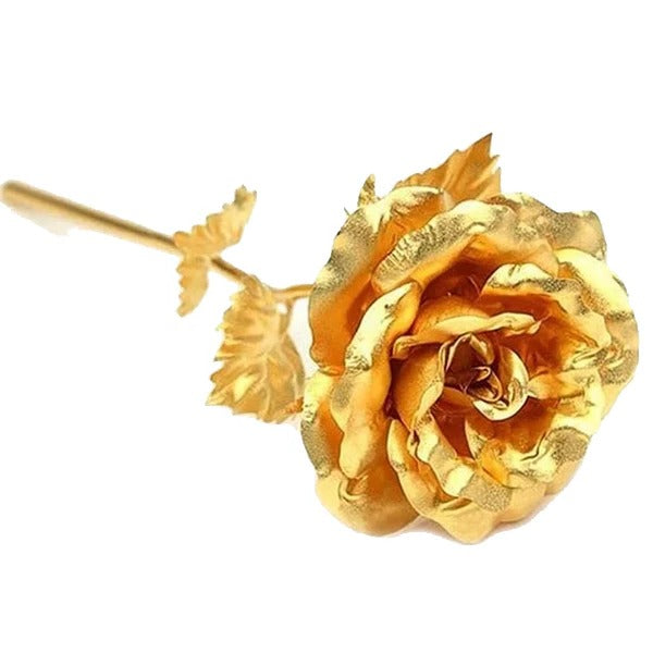 Everlasting Rose with Gold Finish and Elegant Gift Box