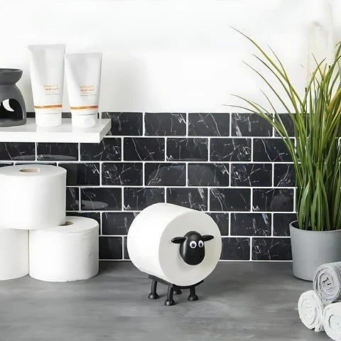 Charming Vertical Toilet Paper Holder Set with Animal Design – 3-Pack