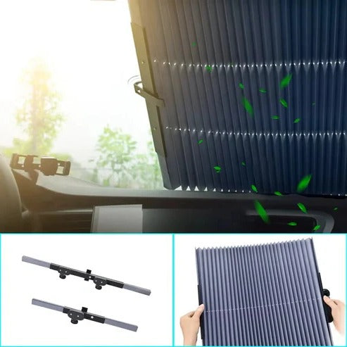 Instant Shade Car Sunblocker with Quick Roll Mechanism