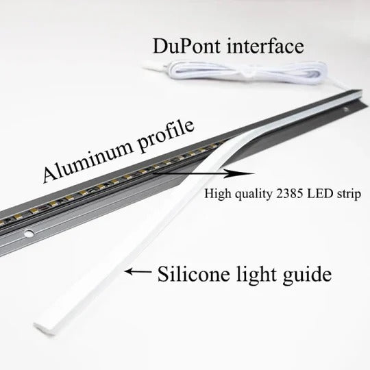 Sleek 45-Degree LED Cabinet Lighting Bars for Seamless Ambiance