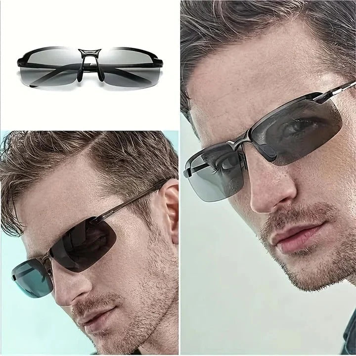Adaptive Vision Sunglasses with Polarized Lenses for Outdoor Use
