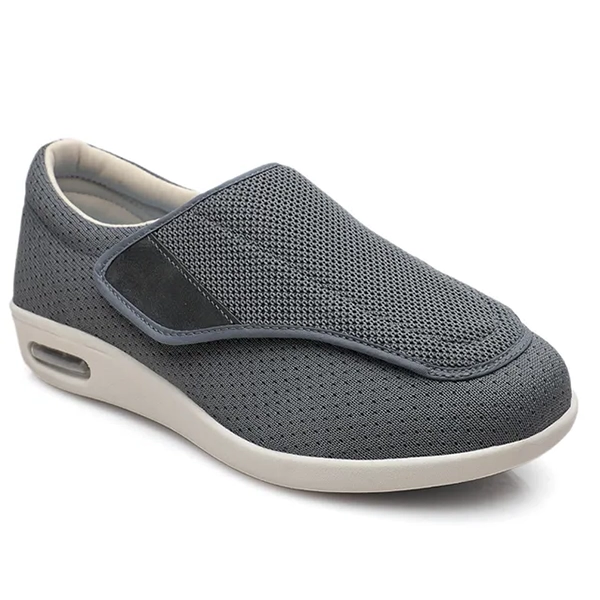 Extra Wide Lace-Up Walking Shoes for Swollen Feet with Memory Foam Insole