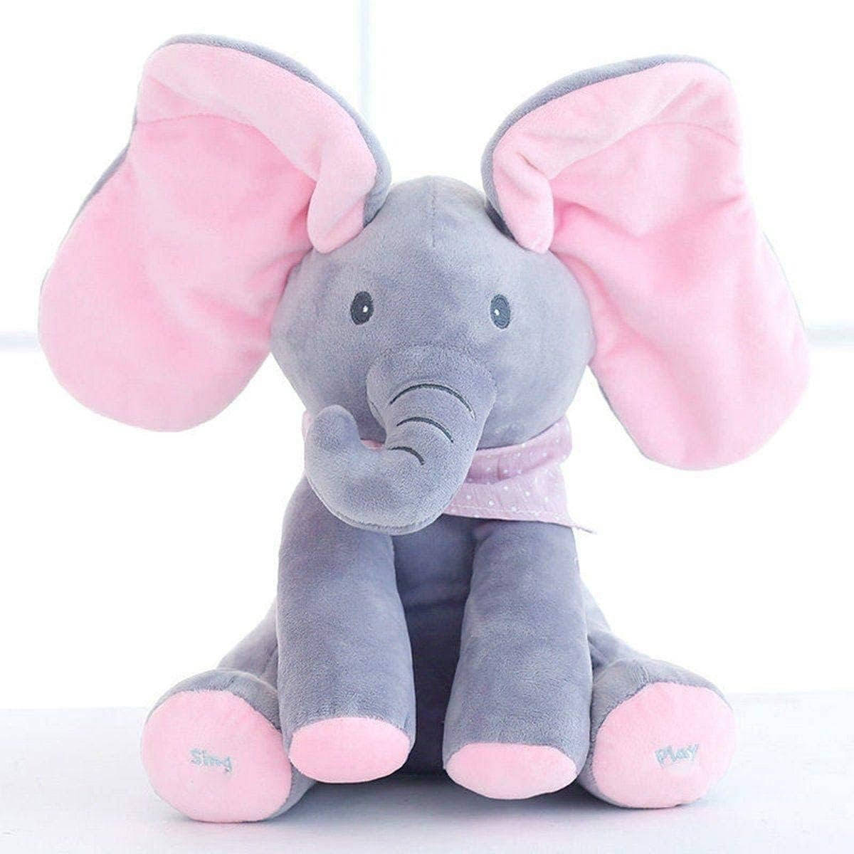 Charming Plush Elephant Toy with Peekaboo Fun and Melodies
