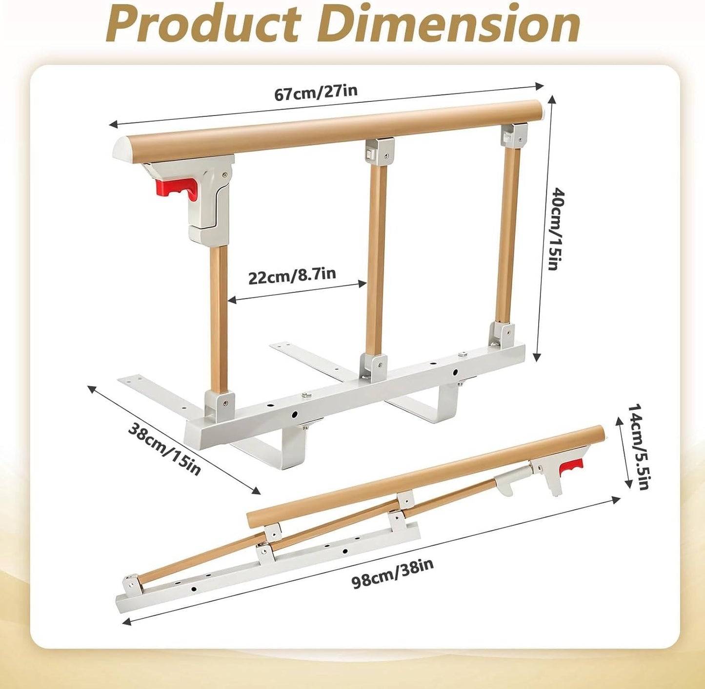Adjustable Senior Bed Safety Barrier for Peaceful Sleep