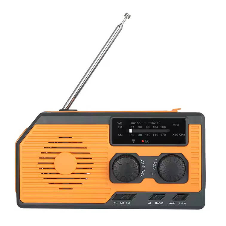 Solar Hand Crank Emergency Radio with 5000mAh Power Bank and Weather Band