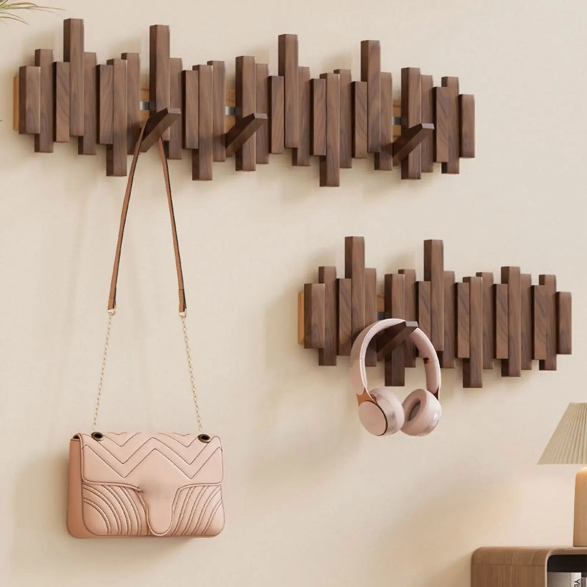 Folding Magnetic Hooks Wall-Mounted Coat Rack