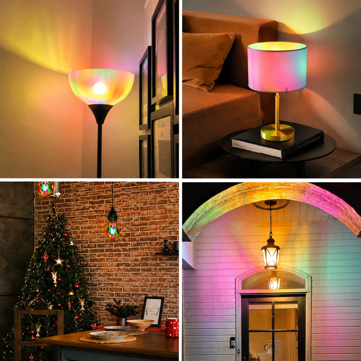 LED Light Bulbs with Leaded Glass – Set of 2