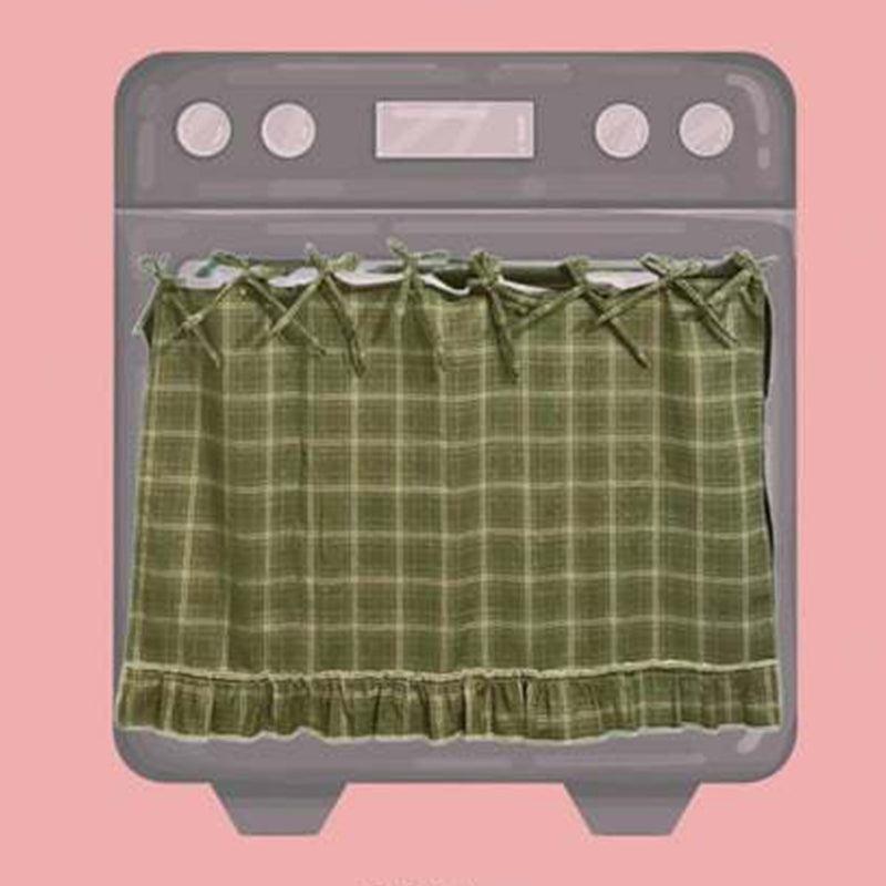Plaid Oven Door Skirt with Ruffles