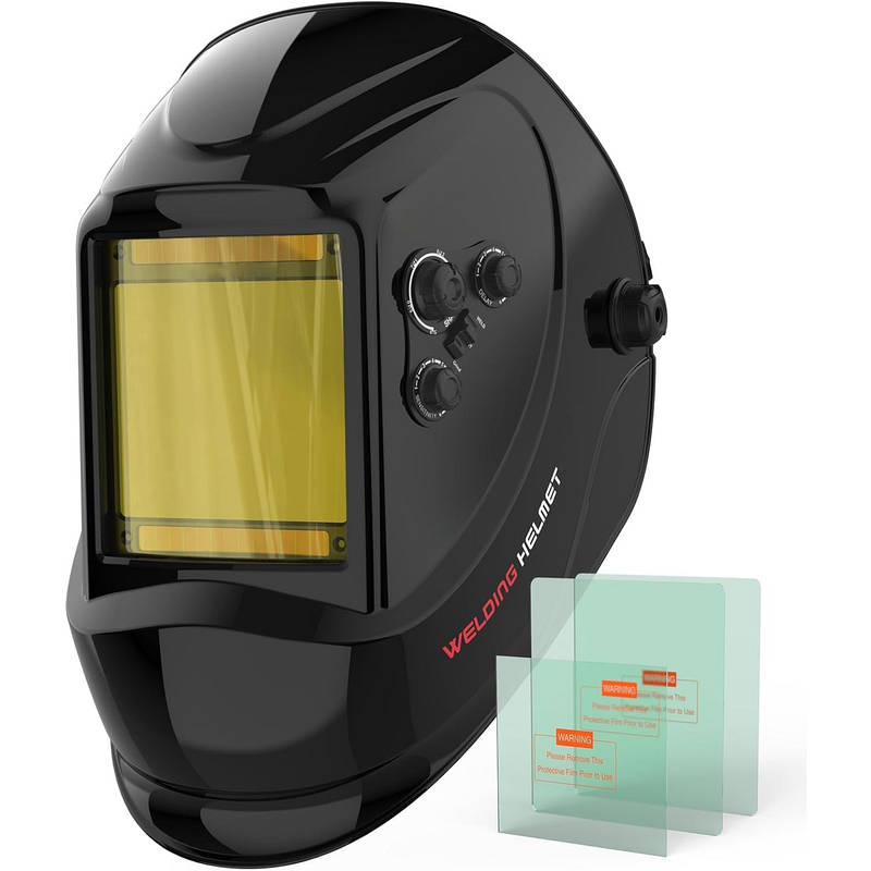 Premium Solar-Powered Welding Helmet with Enhanced Visibility
