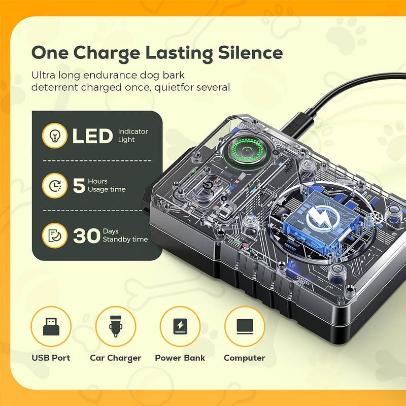 Dog Harmony Ultrasonic Bark Control Device - Rechargeable & Effective