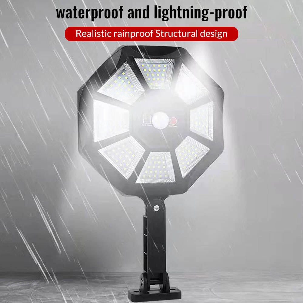 All-Weather Solar Motion-Activated Floodlight with 168 LEDs