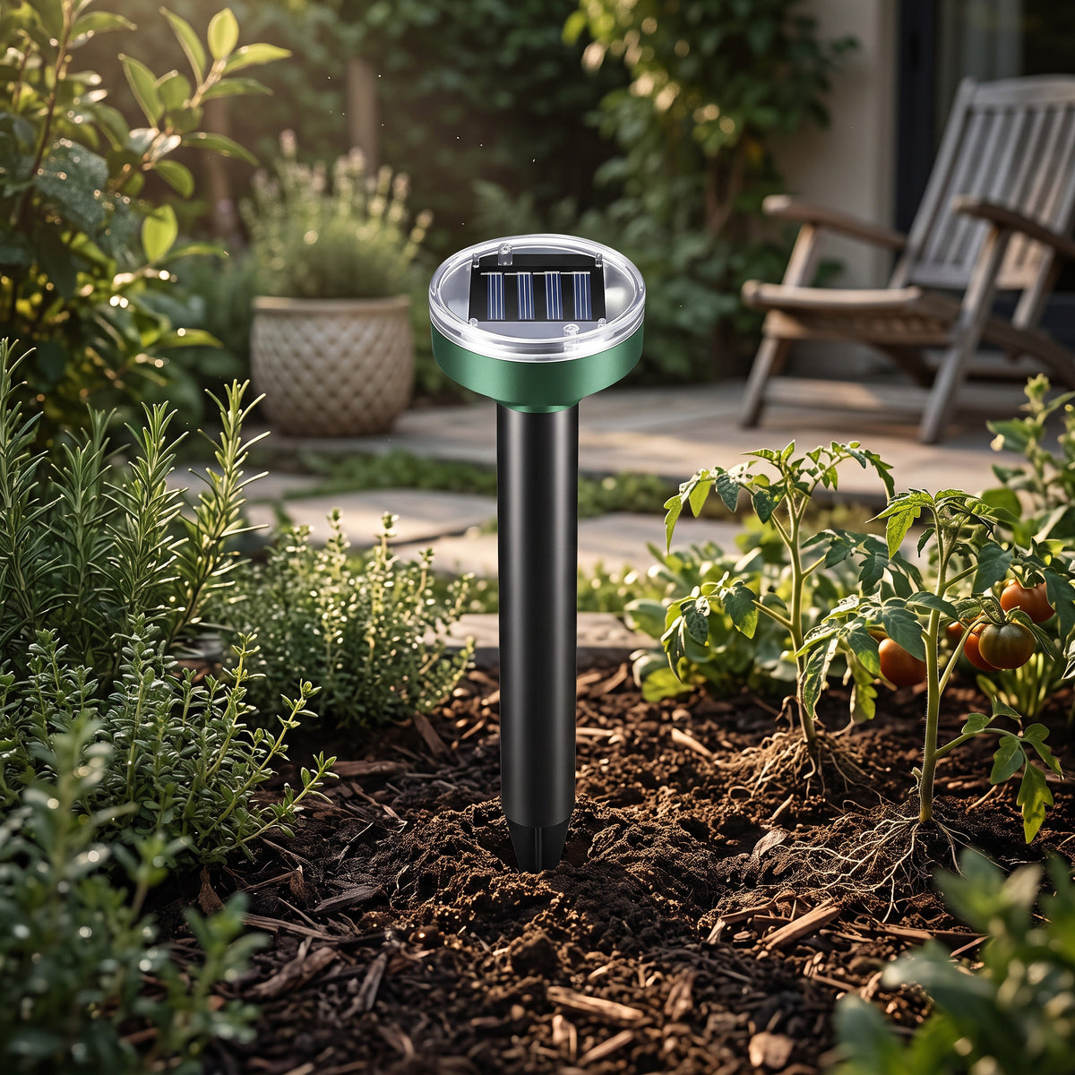 Eco-Friendly Sonic Pest Deterrent with Solar Charging