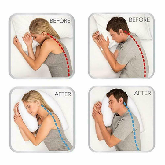 Comfort-Enhanced Side Sleeper Pillow with Ear Relief Cutout