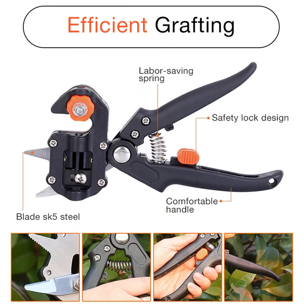 Ergonomic Plant Grafting Tool with Versatile Blade Options