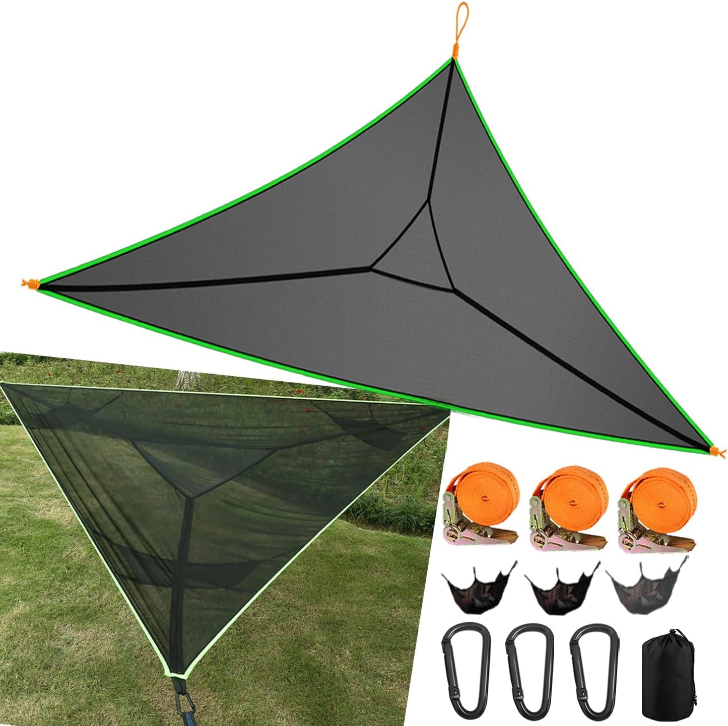 Large Group Camping Hammock with Triple Suspension System