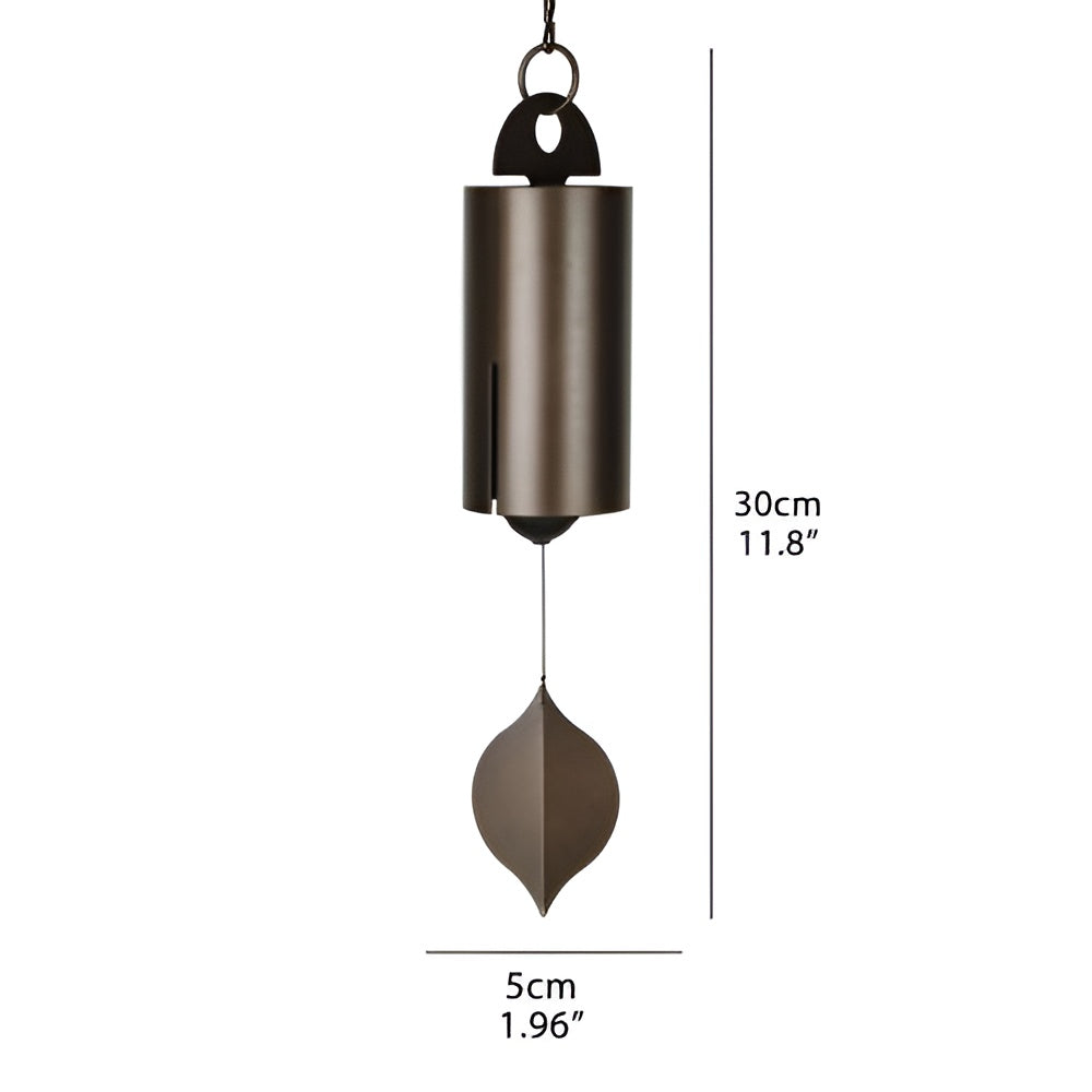 Wind Chime with Dual Chambers and Deep Resonant Sounds, Ash Wood Clapper