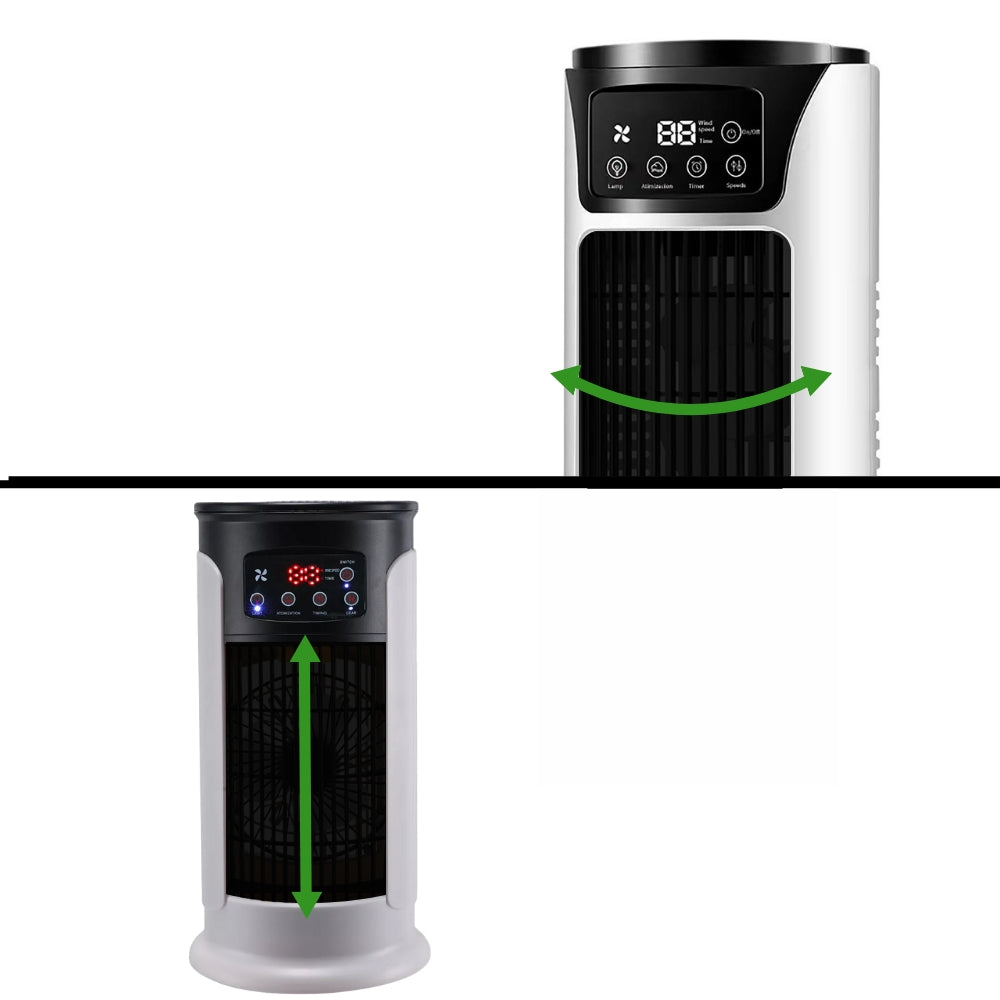 Compact Air Cooler with 6 Speed Options and Oscillation, 300ml Capacity