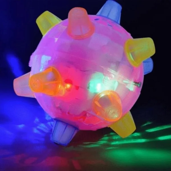 Interactive LED Dog Ball with Unpredictable Bouncing Fun
