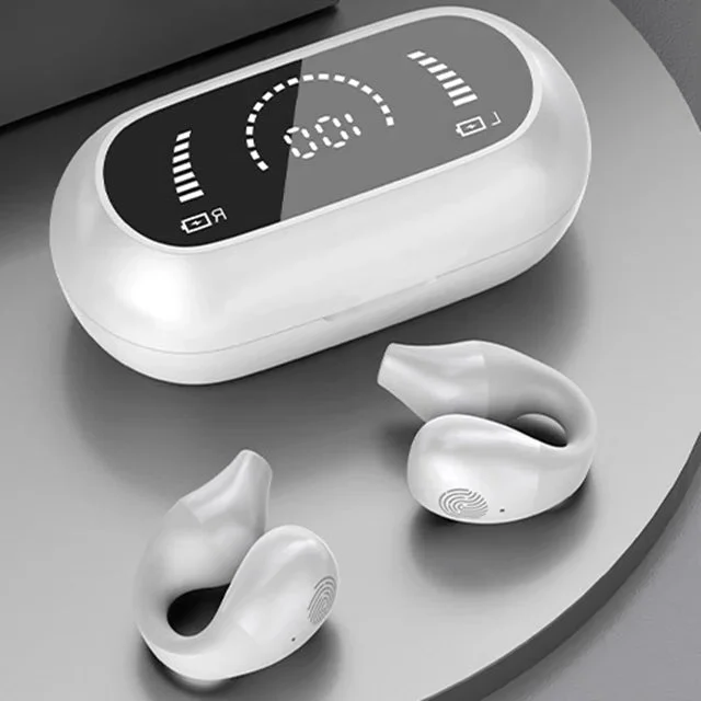 Open Ear Bluetooth 5.2 Headphones with LED Battery Indicator and Case