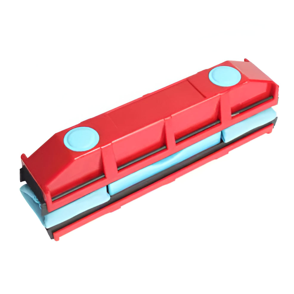Dual-Sided Magnetic Glass Cleaner with Safety Cord and Grip