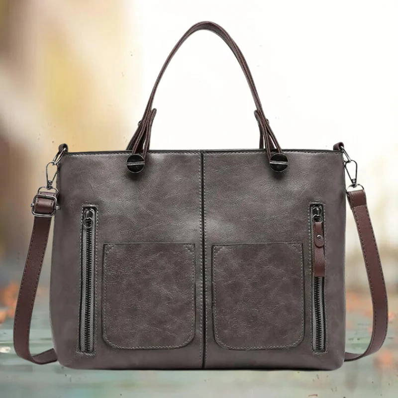 Stylish Leather Crossbody Bag with Tablet Protection, 10 x 3 x 7 in