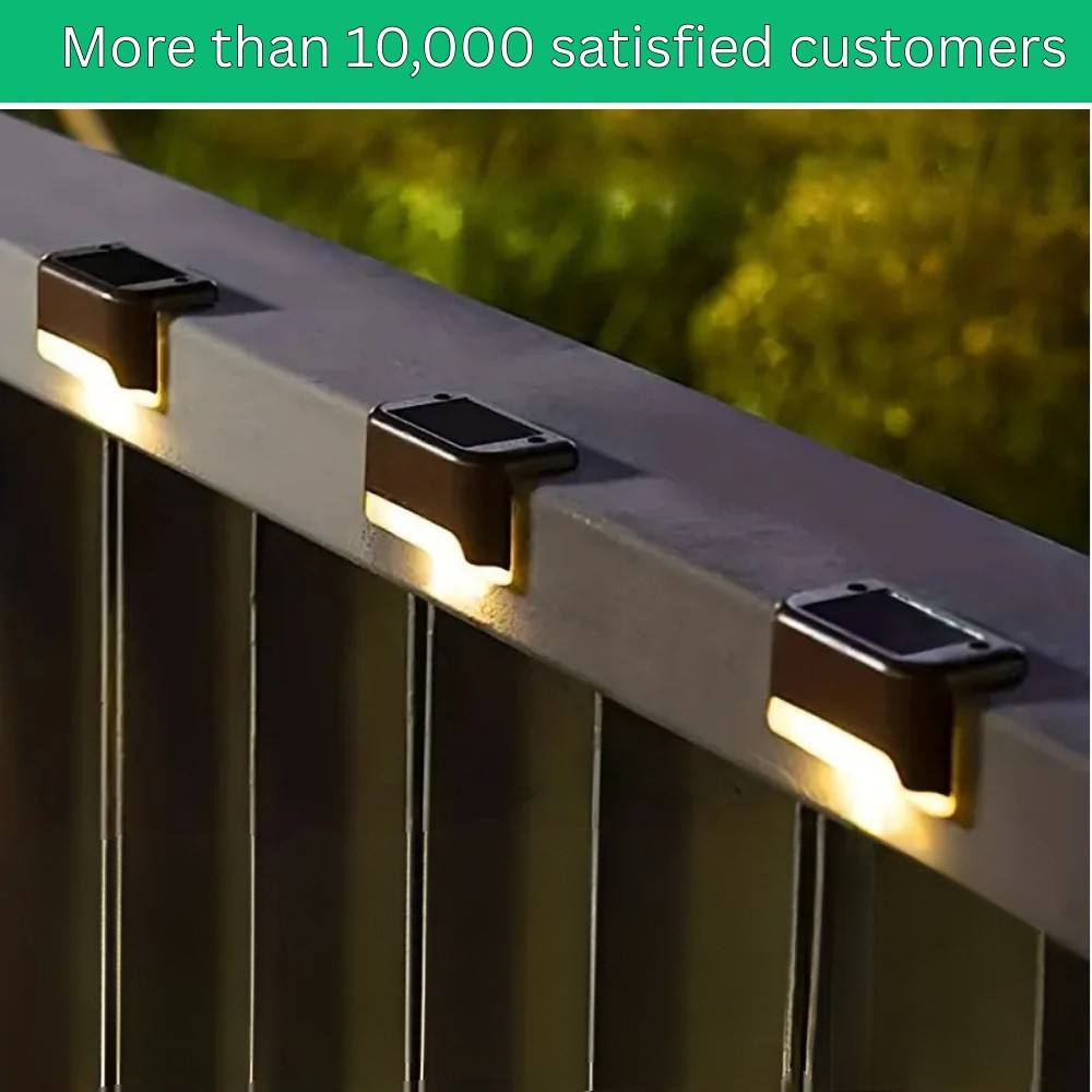 Eco-Friendly Solar Step Lights with Smart Dusk Sensor
