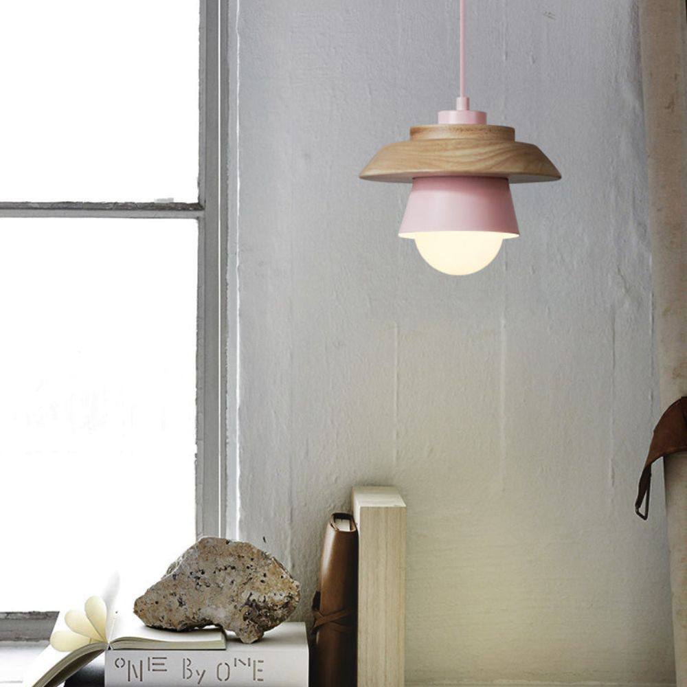Natural Wood Hanging Light for Modern Interiors