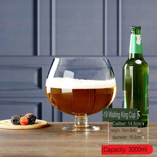 Extra-Large Entertainment Glass with Fun Design and Easy Pour