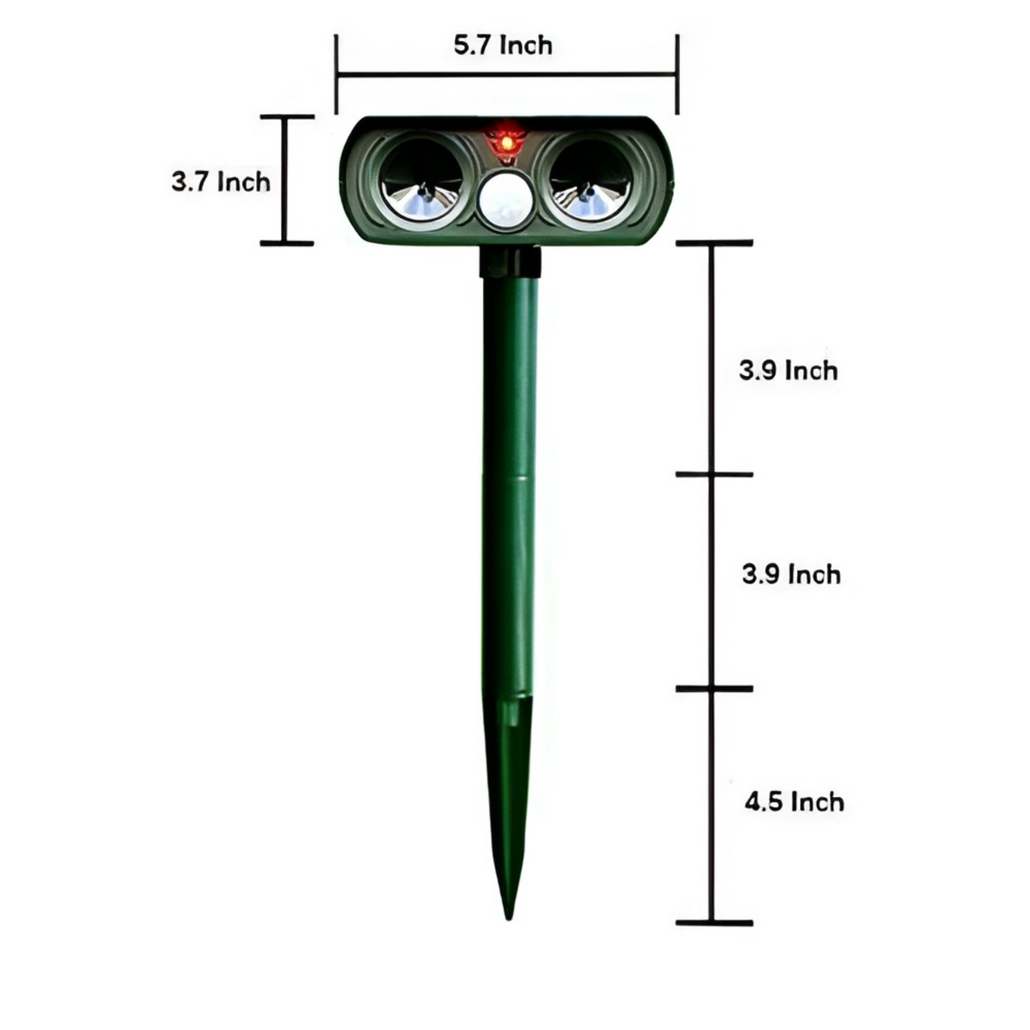Solar-Powered Ultrasonic Deer Deterrent with Motion Activation and Waterproof Feature