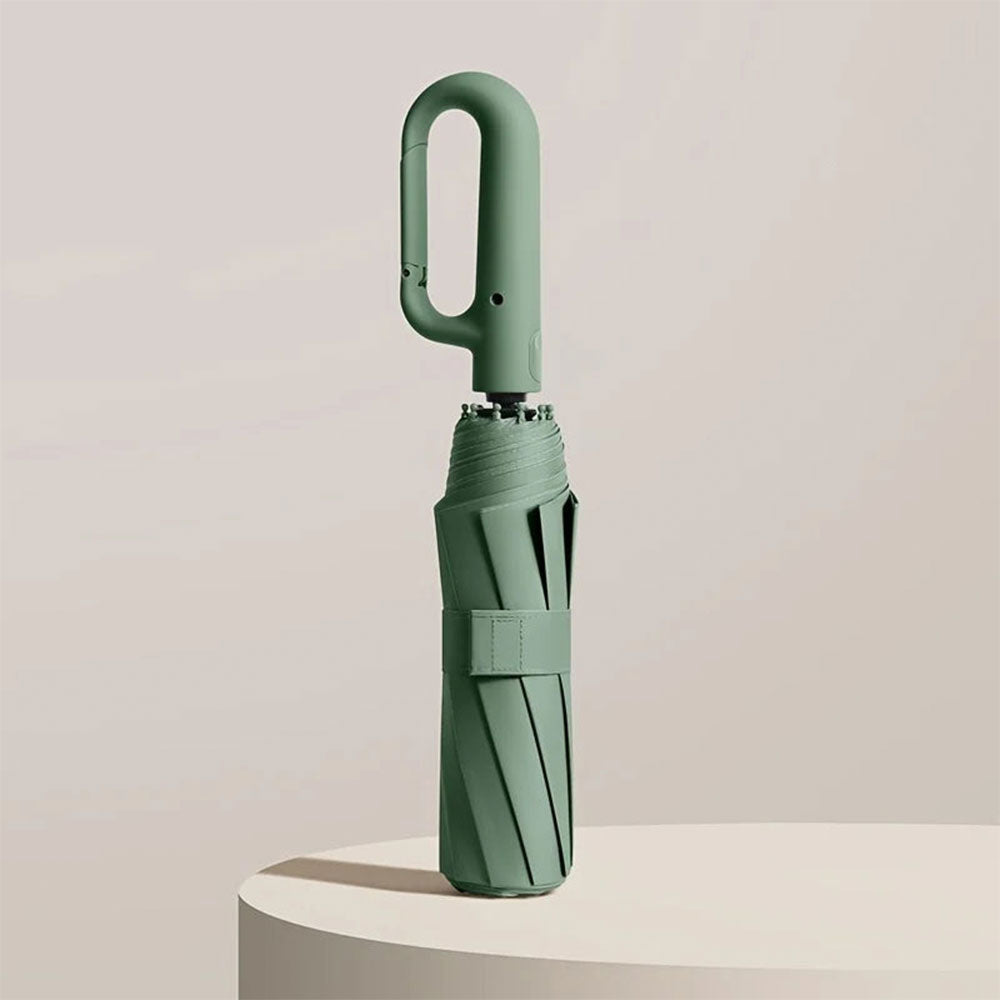 Compact Folding Umbrella with Wind-Resistant Frame and UPF50+ Protection