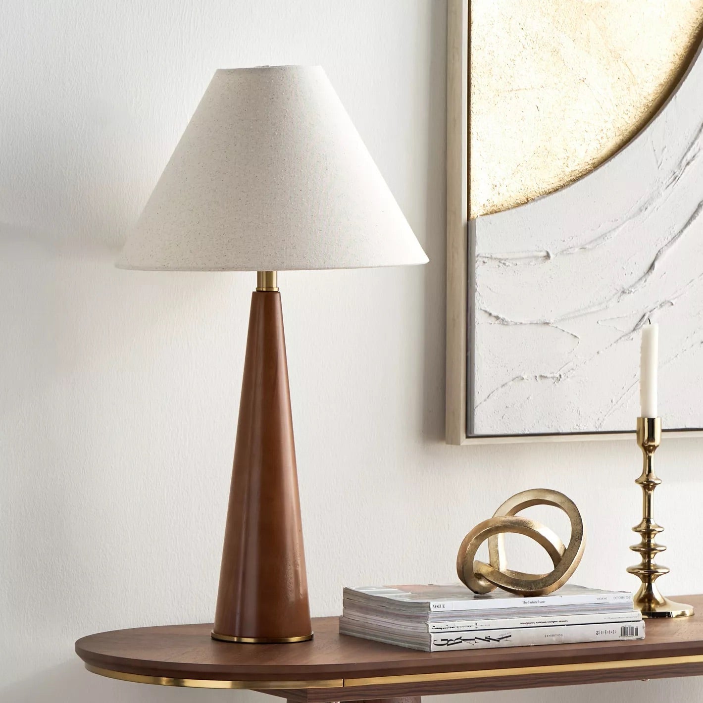 Wooden Table Lamp with Elegant Design