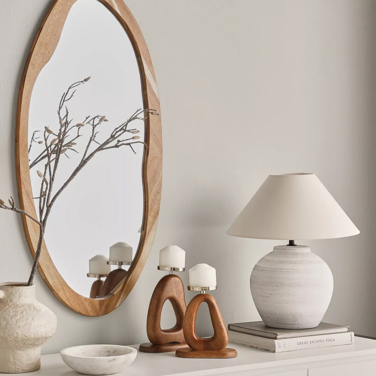 White Ceramic Table Lamp - Stylish Lighting Fixture