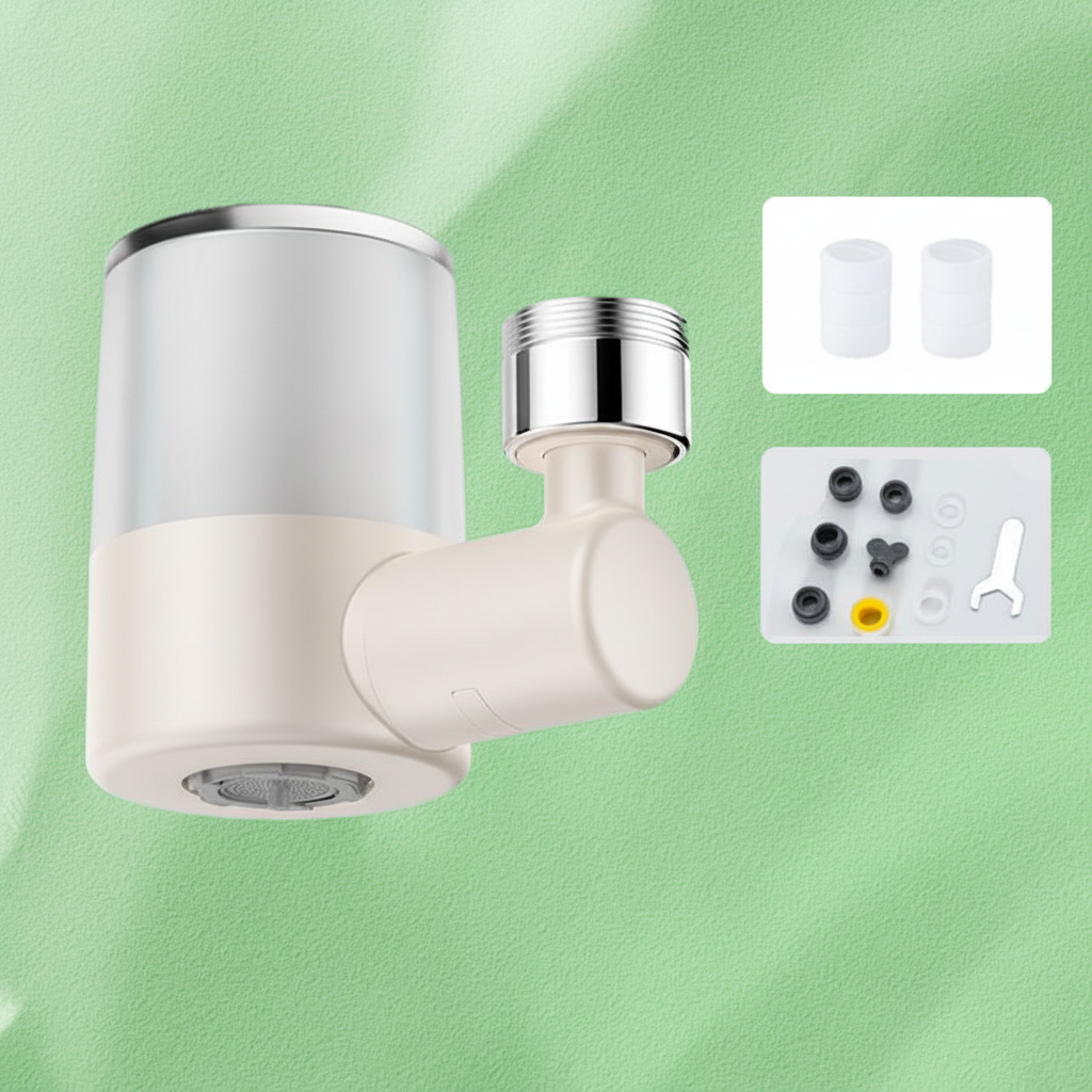 Faucet Nozzle with Swivel Filter and 720° Rotation