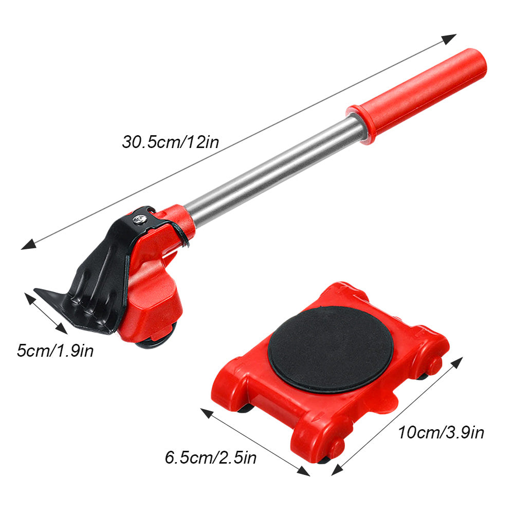 Effortless Furniture Mover Set with Lifting Tool and 360-Degree Wheels