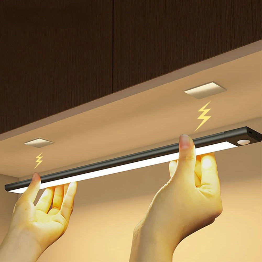 Rechargeable Under-Shelf Motion Light with Magnetic Mounting