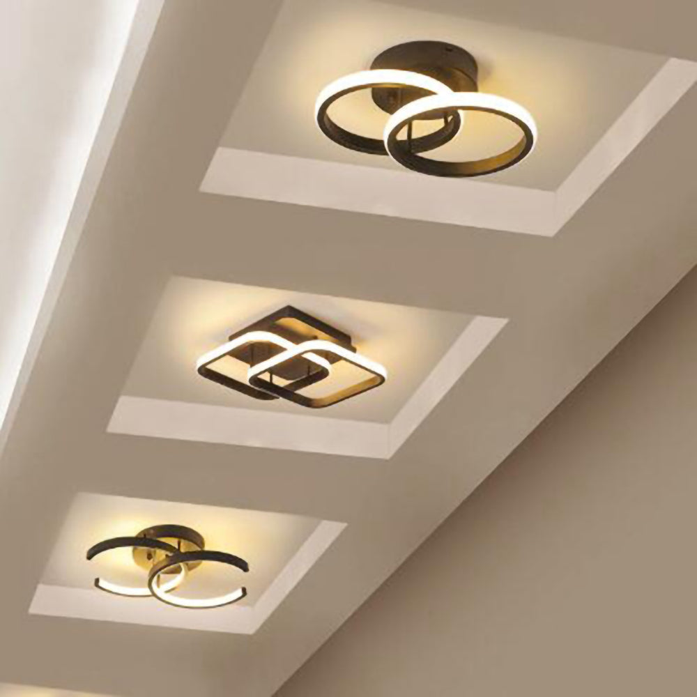 Geometric Ceiling Light with LED – Contemporary Design