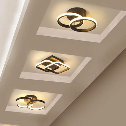 Geometric Ceiling Light with LED – Contemporary Design