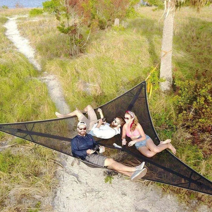 Tri-Anchor Hammock for Ultimate Comfort in Any Terrain