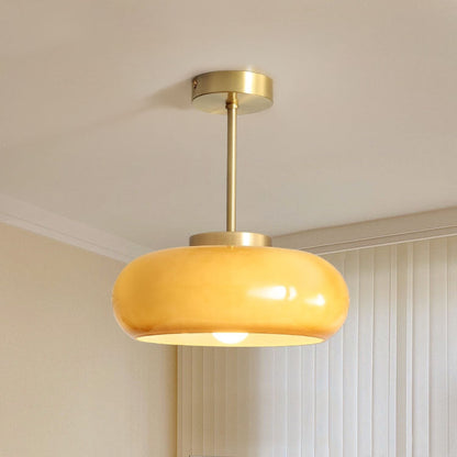 Round Ceiling Lamp in Art Deco Style